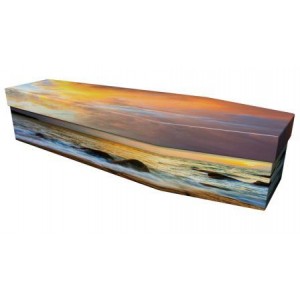 Ocean Sunset - Premium Cardboard Picture Coffin